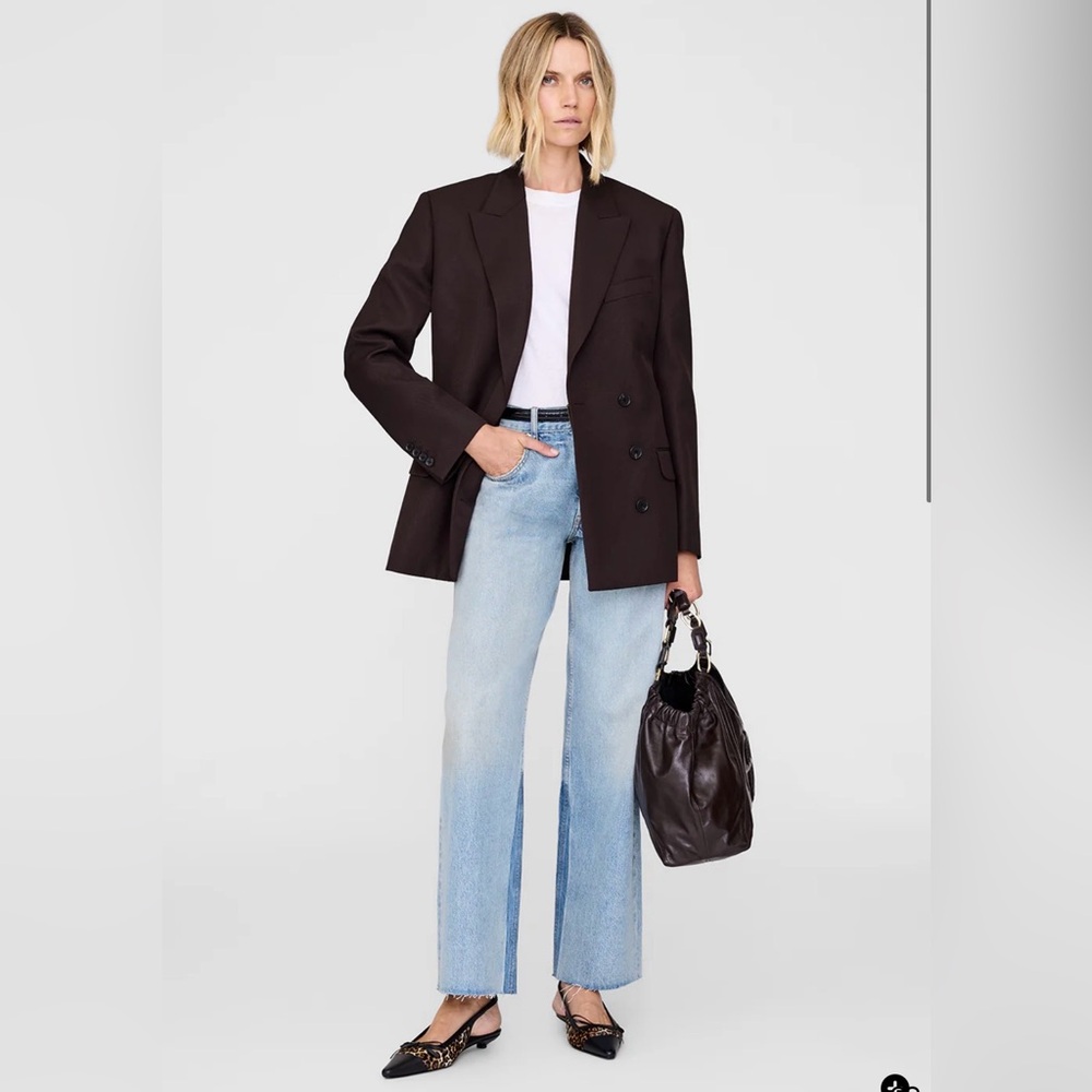 Anine Bing Aretha Blazer Deep Brown Sz. Xs